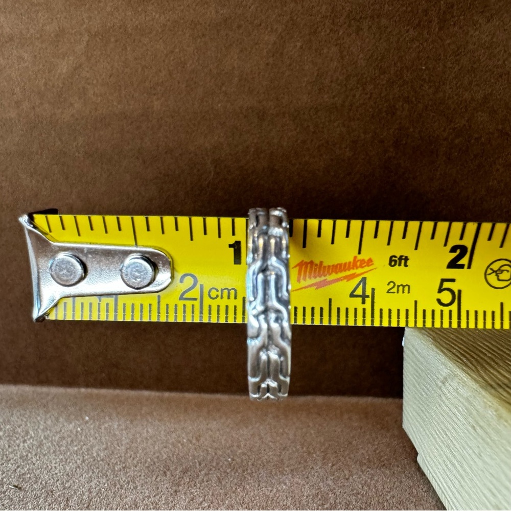 Sterling Silver Stackable Chain Link Style Band R… - image 5